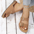 2026 Slippers for Women Cork Beach Sandals Outdoor Clogs with Adjustable Buckle Women Shoes Platform Slippers Flats Slides Women