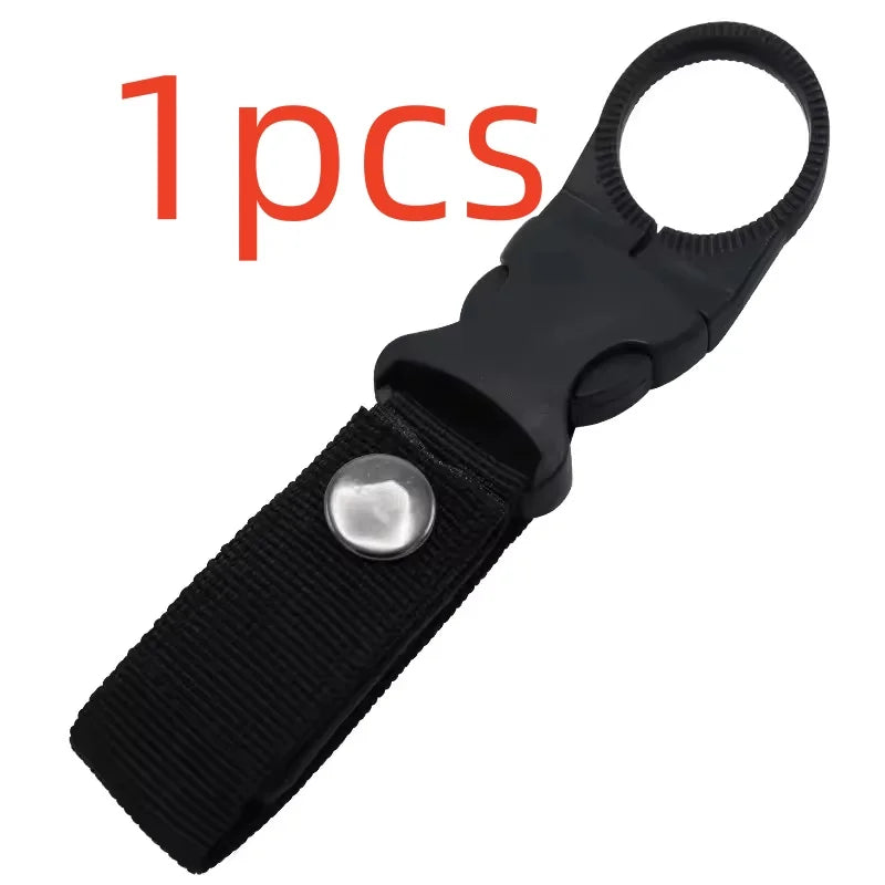 Buckle Hook Water Bottle Holder Clip Climbing Carabiner Belt Backpack Hanger Hooks Water Bottle Nylon Webbing Multifunction Wate