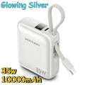 35W 10000mAh Power Bank for iPhone 17 16 15 Xiaomi External Battery Charger Fast Charging PD Portable Mini PowerBank