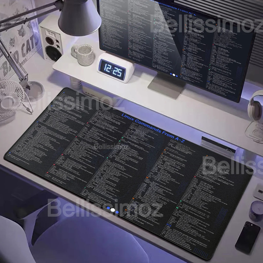 Linux Commands Line Large Mouse Pad XXL Expansion Pad Shortcuts for Red Hat Ubuntu OpenSUSE Arch Debian Unix Programmer Desk Mat