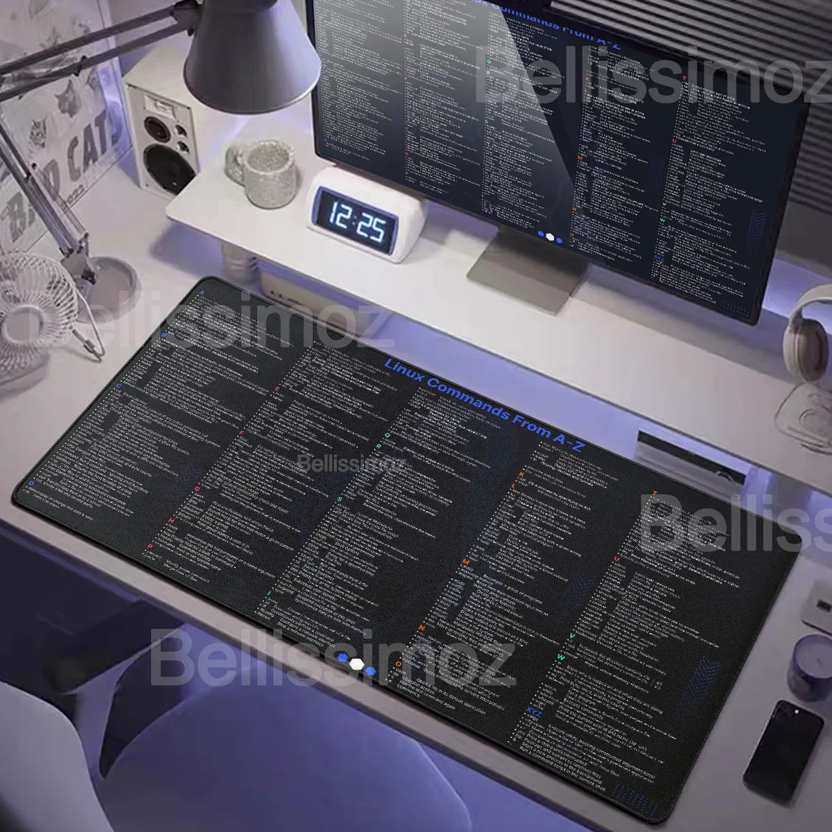 Linux Commands Line Large Mouse Pad XXL Expansion Pad Shortcuts for Red Hat Ubuntu OpenSUSE Arch Debian Unix Programmer Desk Mat