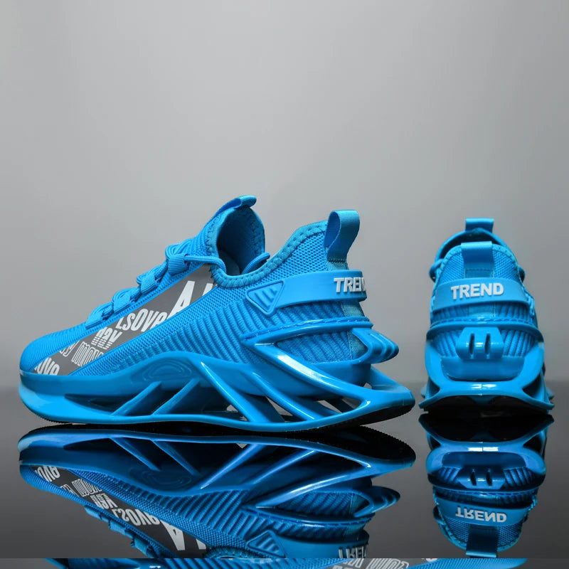 Men's Trendy Color Block Chinese Landscape Lace Up Blade Sneakers With Assorted Colors, Casual Outdoor Walking Shoes