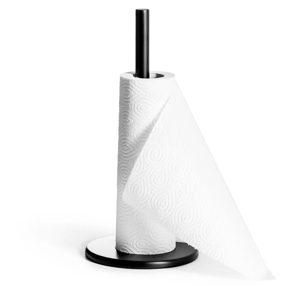 Paper Towel Stand Metal Black 33 cm