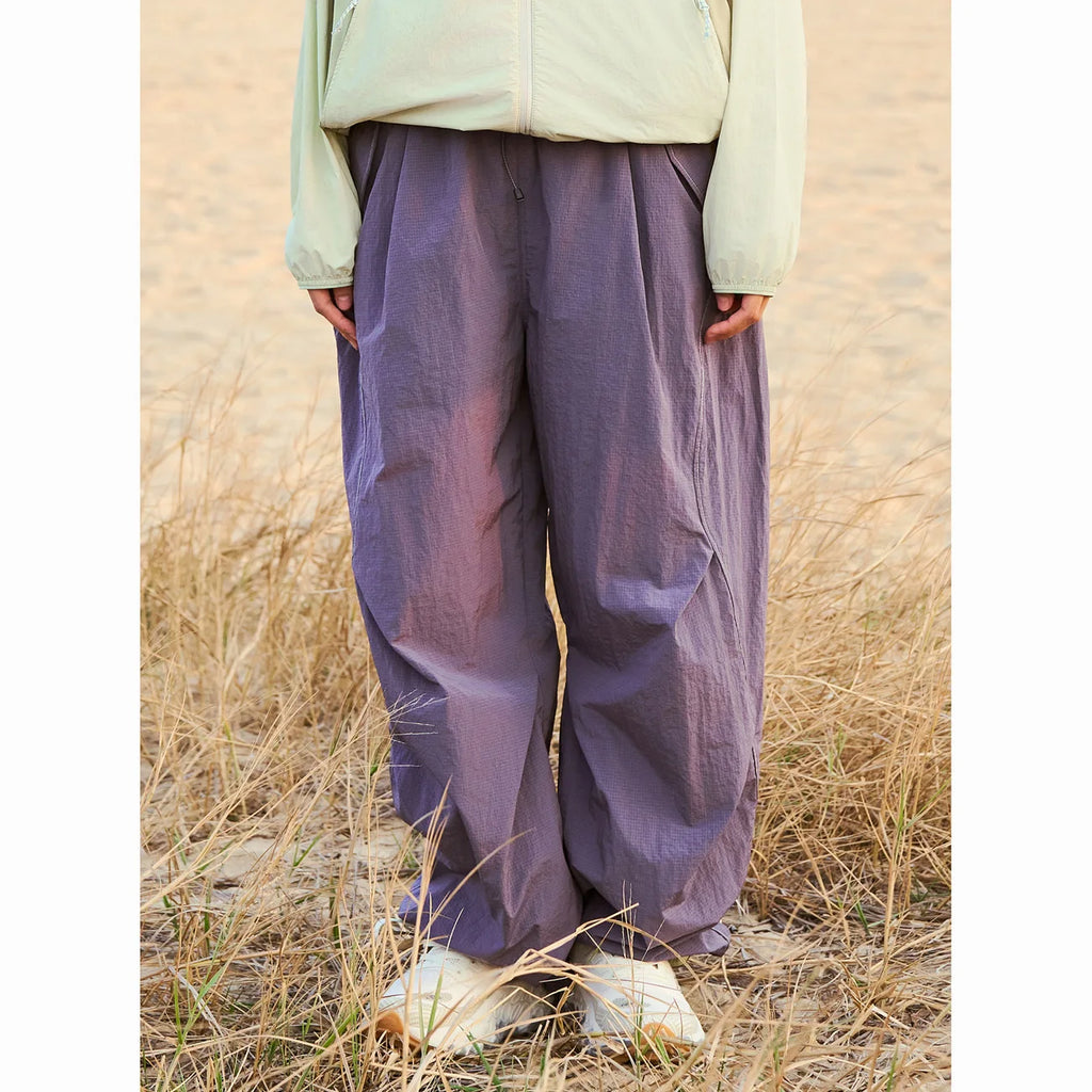Men Women Outdoor Lightweight Quick Dry Loose Casual Sport Wide Leg Cargo Pant Couple Streetwear Hiking Track Techwear Trousers