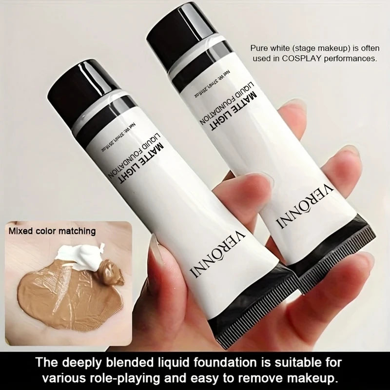 Halloween Pure White Makeup Foundation Mixable Pure White Foundation Adjuster Concealer Face Paint Makeup Clown COS Carnival