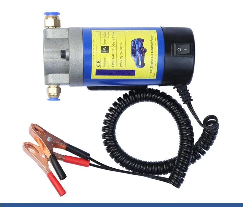DC 12V / 24V Electric Transfer Pump Extractor Suction Oil Fluid Water Portable for Auto Marine Boat Diesel Car Motorbike