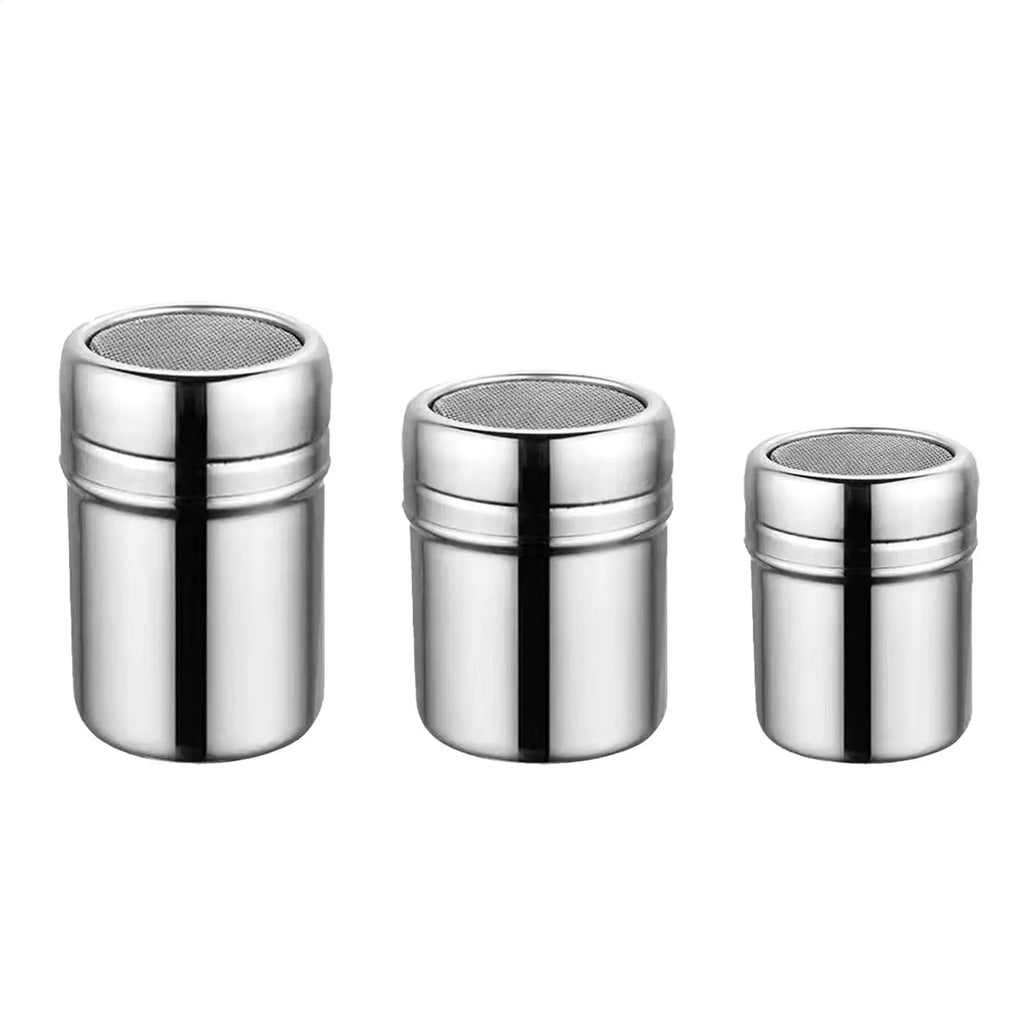 S/M/L Powder Sprinkler Bottle Stainless Steel Flour Sifter And Shaker Bottle Kitchen Gadgets Powder Shaker For Salt Sugar Cocoa