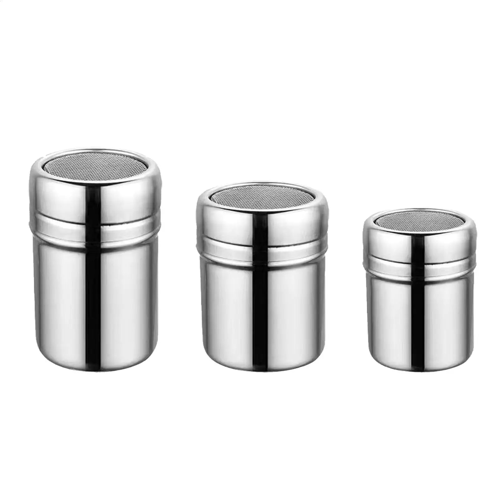 S/M/L Powder Sprinkler Bottle Stainless Steel Flour Sifter And Shaker Bottle Kitchen Gadgets Powder Shaker For Salt Sugar Cocoa
