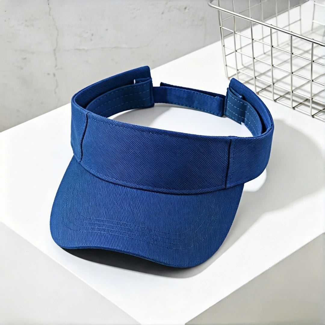 Solid-color brimless sun hat with adjustable snap fasteners. Sporty sun hat suitable for both men and women. Lightweight basebal