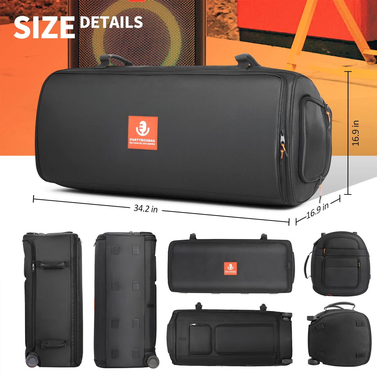 Carrying Case for JBL PartyBox 720,Travel Storage Tote Bag Fits for PartyBox 720 Speaker and Accessories,Case Only