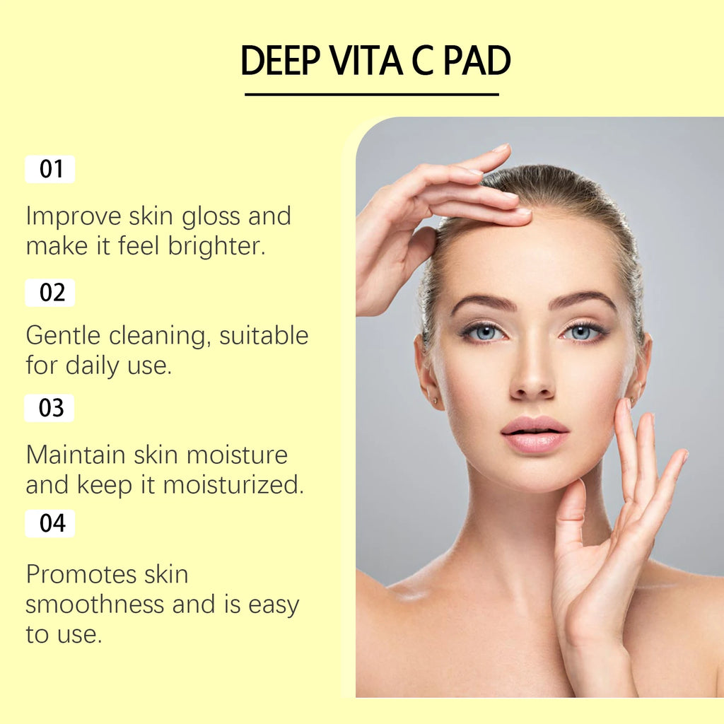 Vitamin C Pads Exfoliating Acne Remover Brightening Improve Skin Gloss Shrink Pores Oil Control Moisturize Nourishing Skin Care