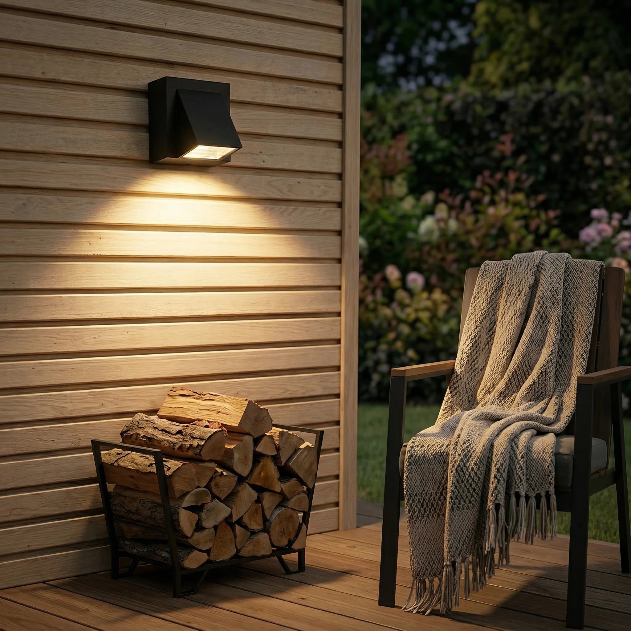 Outdoor LED Wall Light Waterproof IP65 Plastic Wall Sconce AC110V 220V Balcony Garden Porch Decorative Lighting Fixture for Home