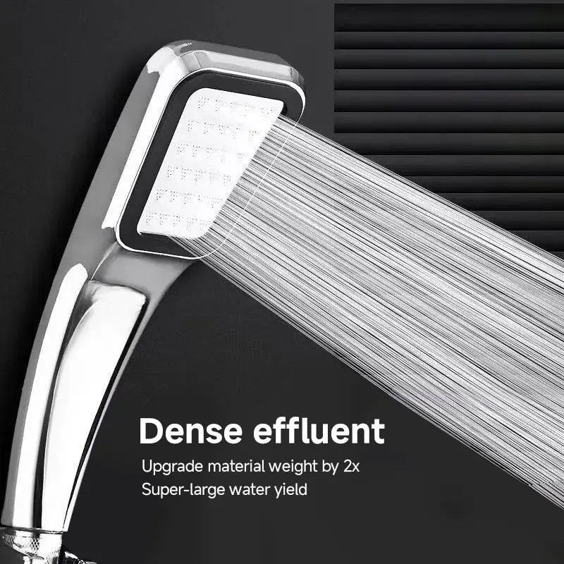 300 Hole Pressurized Dense Water Outlet Shower Head Handheld Square Shower Head Strong Pressure Nozzle Bathroom Accessories