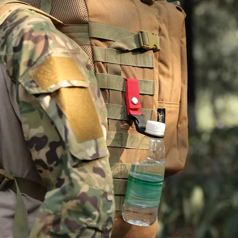 Buckle Hook Water Bottle Holder Clip Climbing Carabiner Belt Backpack Hanger Hooks Water Bottle Nylon Webbing Multifunction Wate