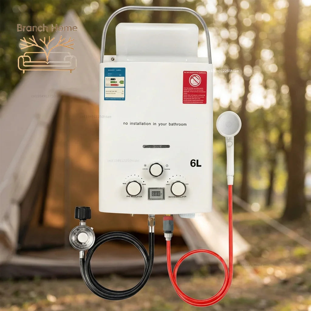 New Portable Gas Water Heater for RV Outdoor Camping Handheld Instant Hot Water Device