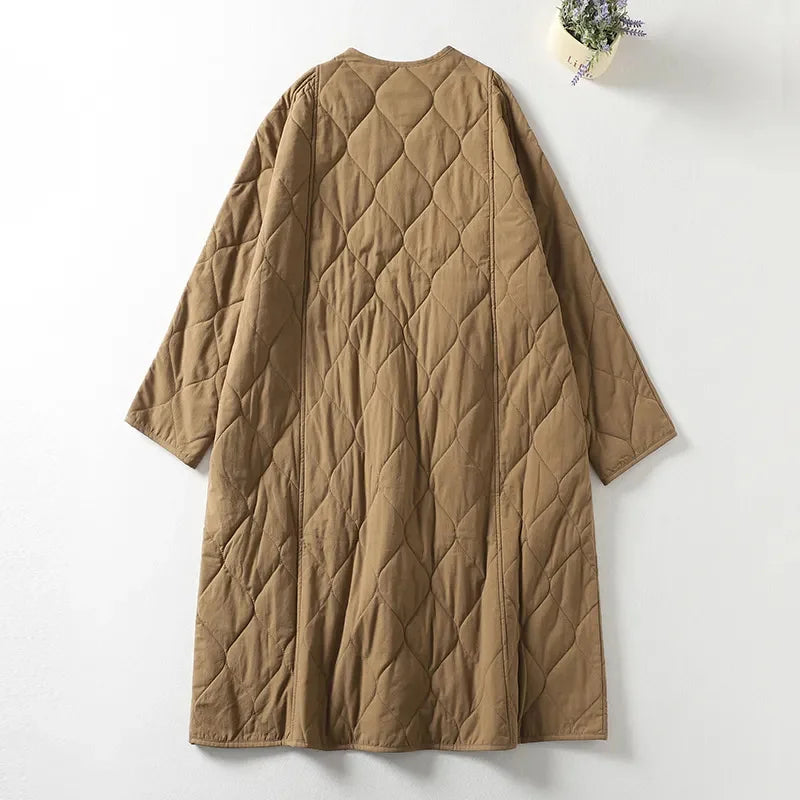 Lightweight Down cotton Jacket For women's clothing Autumn Winter 2026 New Casual Loose Thick Warm Coats Female Long Overcoat