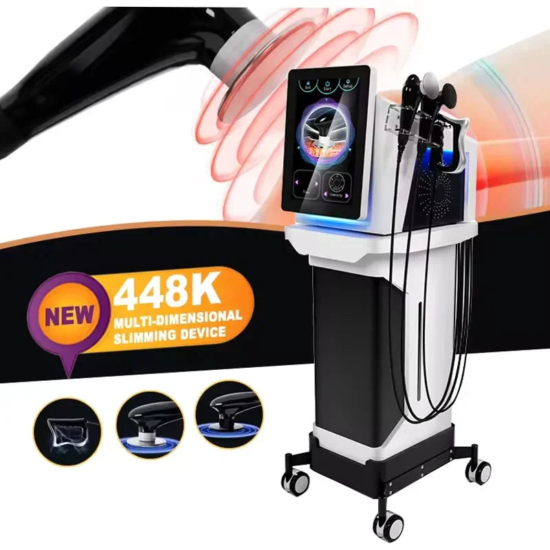 448k Portable Tecar Cet Ret Pain Relief INDIBA Physiotherapy Equipment Diathermy Slimming Machine Body Massage