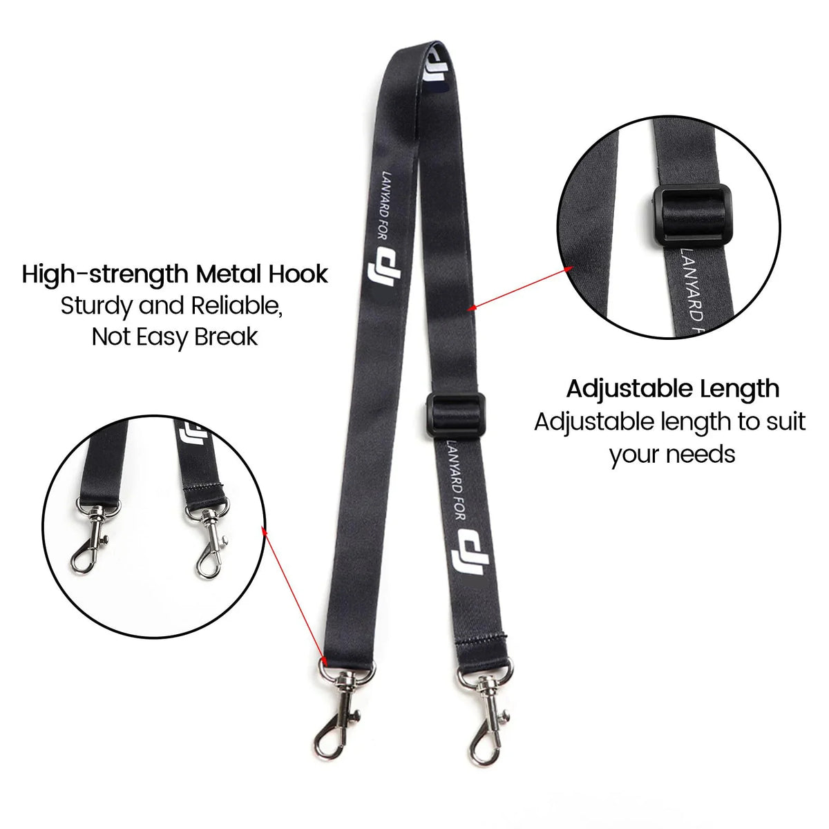 Lanyard Neck Strap for DJI RC/RC 2/For DJI Mini 5/4/3 Pro/Air 3/Mini 3/Mavic 4/3 pro Remote Controller Accessories