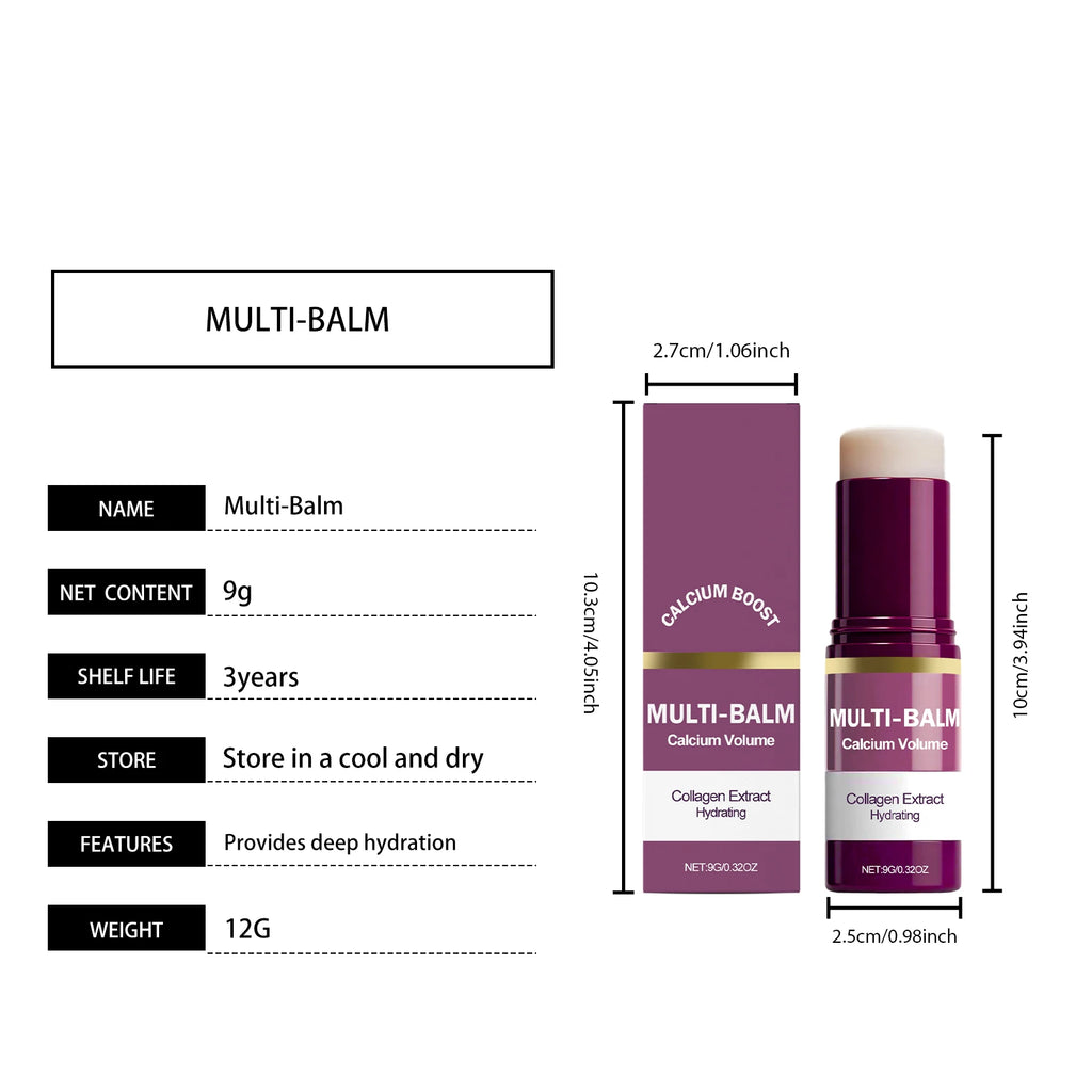 Moisturizing Balm Stick Collagen Hydrating Smoothing Nourishing Face Neck Care Silky Lightweight Portable Skincare Cream Stick