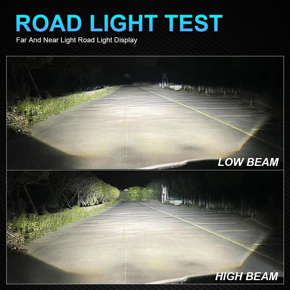 2Pcs 3.0 Inch Bi Led Projector Lenses Car Headlight 40000LM H4 H7 9005 9006 High Low Lights Universal Car Headlamp 6000K 12V