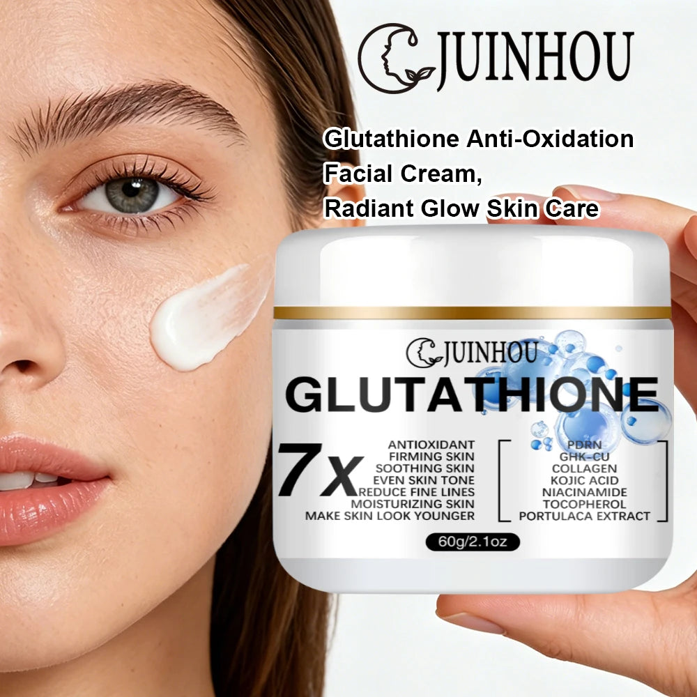 JUINHOU Glutathione Face Cream Hydrating Moisturizing Facial Lotion For Dull Uneven Rough Tired Skin Anti‑oxidant Daily Care