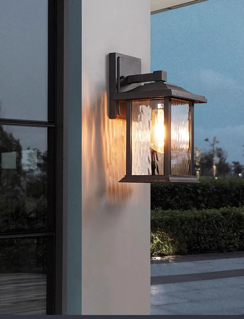 Outdoor Retro Waterproof Wall Lamps for Villa Corridor Garden Aluminum Exterior Wall Garden Walkway Decor Lighting