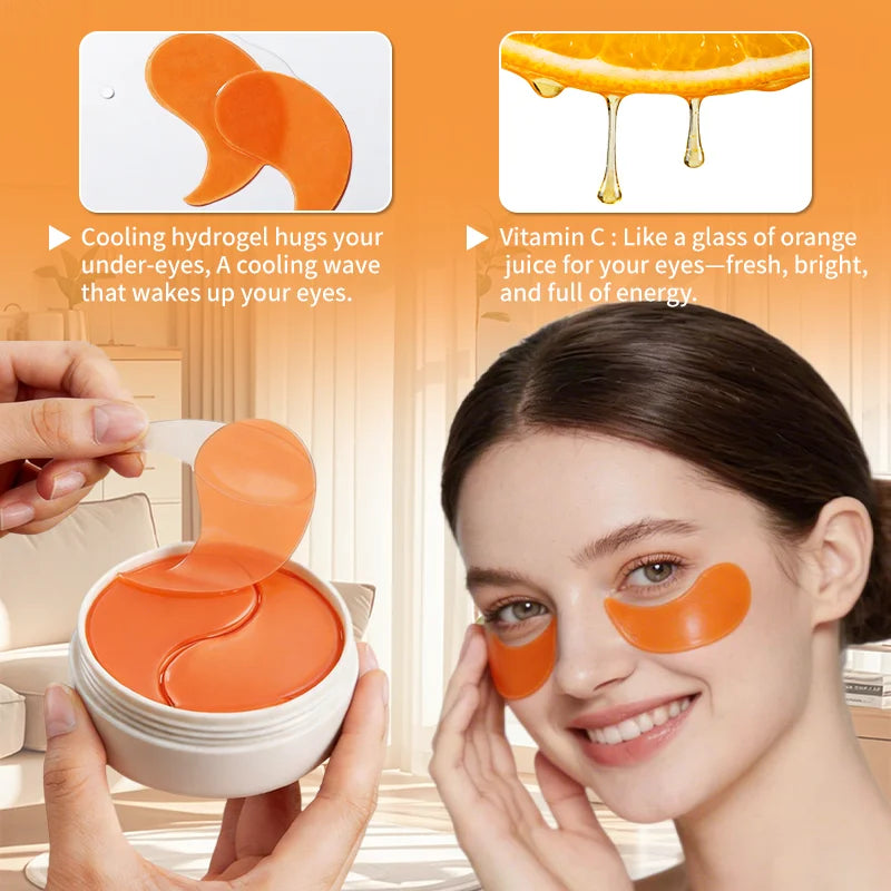Vitamin-C Under-Eye Mask Patches for Dark Circles And Puffiness Collagen Infused Skincare for an Even Skin Tone