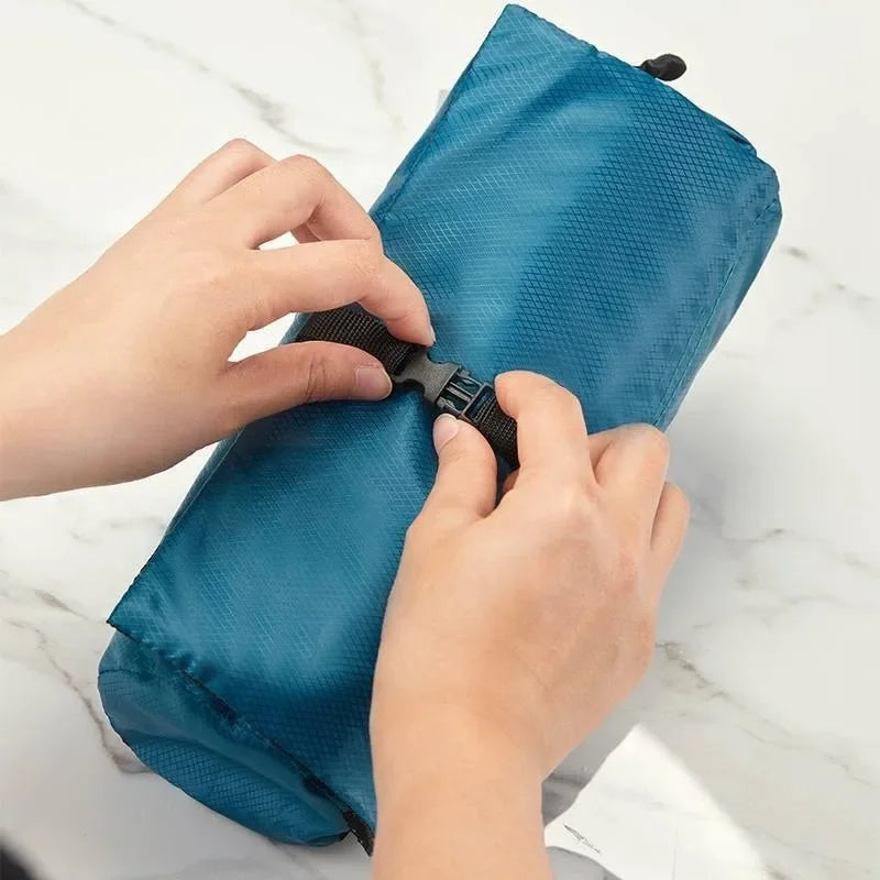 Multi-Functional Men's Travel Toiletry Bag: Compact Foldable Waterproof Organizer for Business Trip Camping Gear