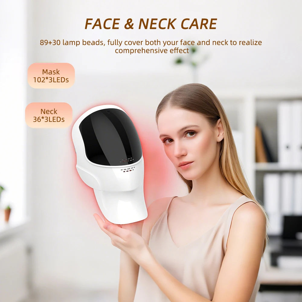 7 Colors LED Face Neck Mask Rechargeable LED Photon Beauty Mask Machine Facial Lifting Skin Care Tool