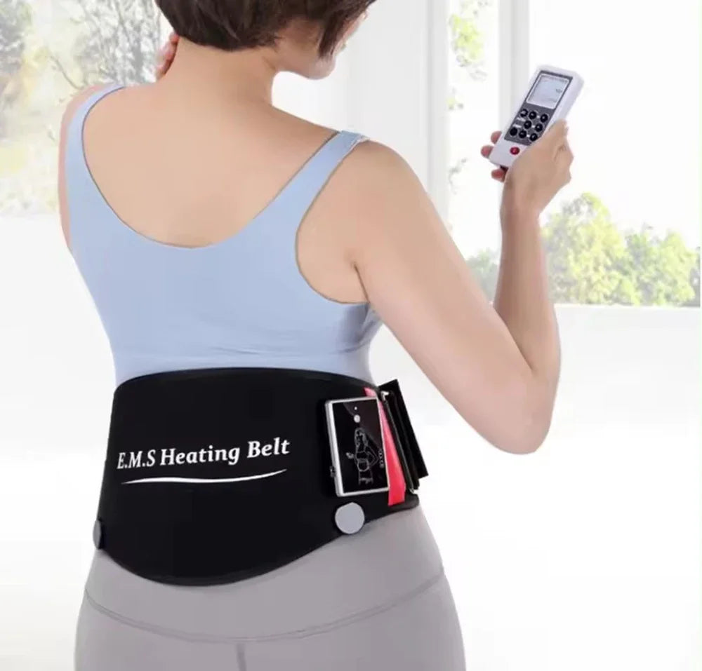 EMS Waist Abdominal Trainer Belt Muscle Stimulator Abs Muscle Toner Display Fat Burn Body Slimming Weight Loss Fitness Massage
