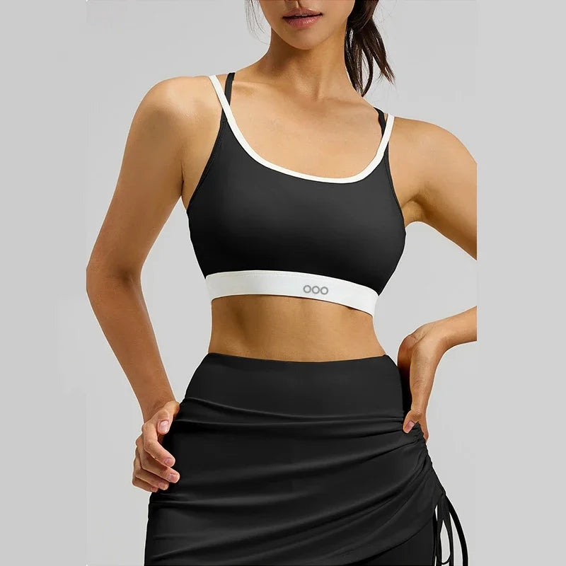 2026 Women's Sports Bra Fixed Cup Yoga Pilates Running Jump Rope Comfortable Tank Top