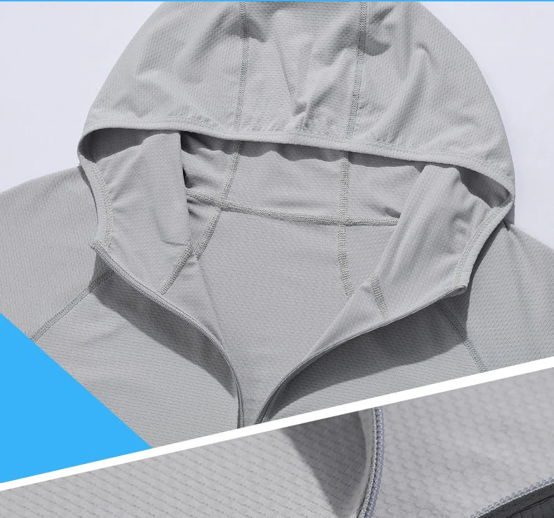 Summer New UPF 50+ UV Sun Protection Hoodie Jacket Men Women Lightweight Hiking Outdoor Long Sleeve Fishing Sun Shirt Coat