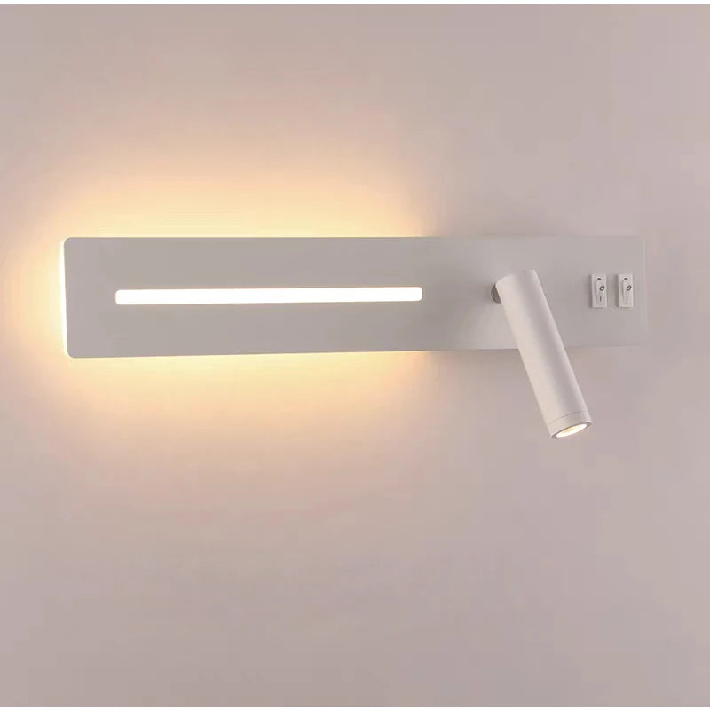 LED Wall Light Interior  Mobile Phone Charging USB Wall Lamps With Switch Bedroom Bedside Reading Lights Decoration Living Room