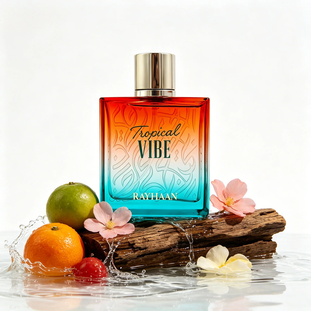 Rayhaan Tropical Vibe – Fruity, Floral, Fresh, Woody – Eau De Parfum Spray Long-Lasting Fragrance for Everyone, 3.4 Ounce / 100 ml