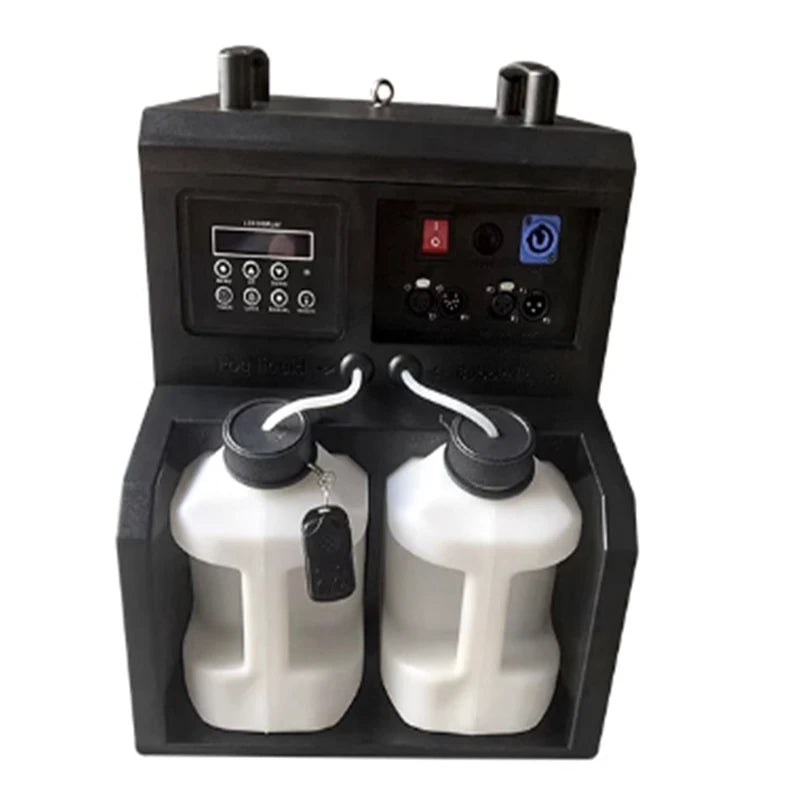 Stage Lighting LED Fog Bubble Machine 1500W Double Holes Automatic 1.2L Tank Capacity Bubble Fog Smoke