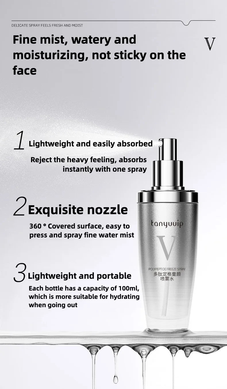 Peptide Anti-Wrinkle Moisturizing Serum Reduces Fine Lines Repairs Skin Hydrates  Brightens Anti-Aging Firming Skincare Product