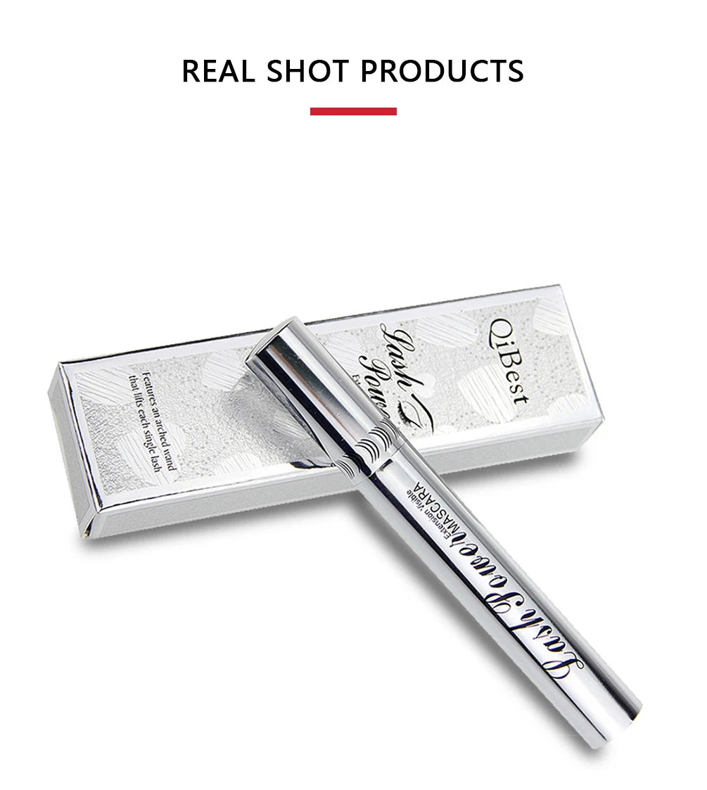 QIBEST 4D Silk Fiber Eyelash Mascara Waterproof Black Mascara For Eyelash Extension Thick Lift Lengthening Lasting Makeup Rimel