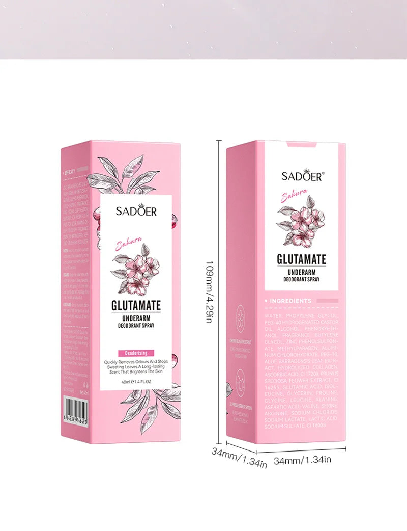 SADOER Cherry Blossom Fragrance Spray Long Lasting Light Scent Alcohol-Free Refreshing Portable Fragrance for Women Daily Office