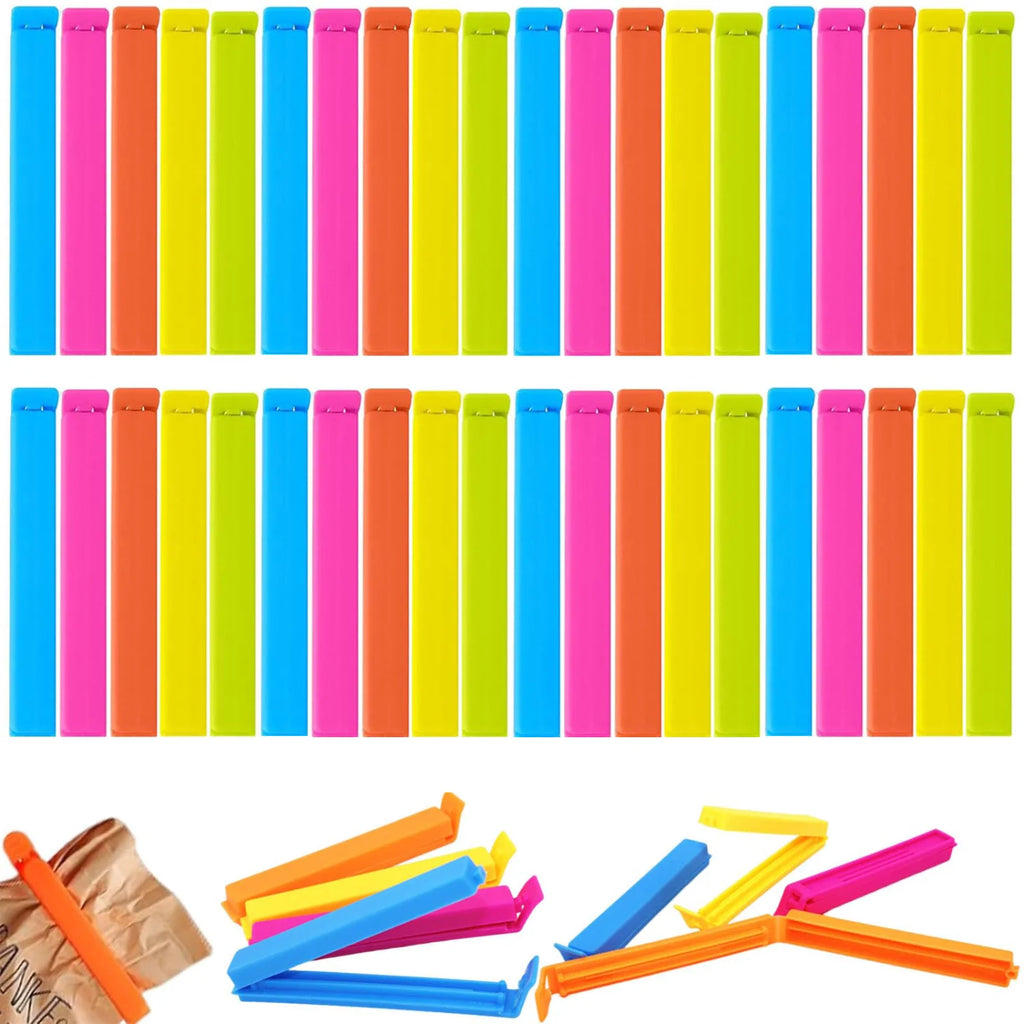 10-100pcs Plastic Food Bag Clips Sealer Clamp Kitchen Tool Portable Storage Seal Sealing Clip for Bag Sealing Accessories