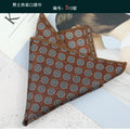 Maillard Men's Suit Pocket Towel Dress Chest Towel Retro Suit Coffee Pattern Small Square Scarf Wedding Fashion 22*22cm