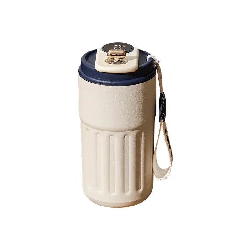 450ml Smart Thermos Cup, 316 Stainless Steel LED Temperature Display Portable Thermal Mug for Business Office Coffee