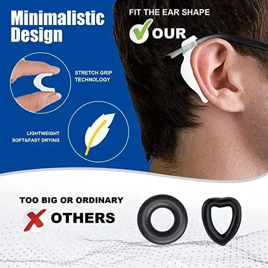 2/4/6pairs Silicone Anti-slip Glasses Leg Ear Sleeve Bracket Fastener Eyeglasses Accessories Grip Anti-fall Eyewear Holder