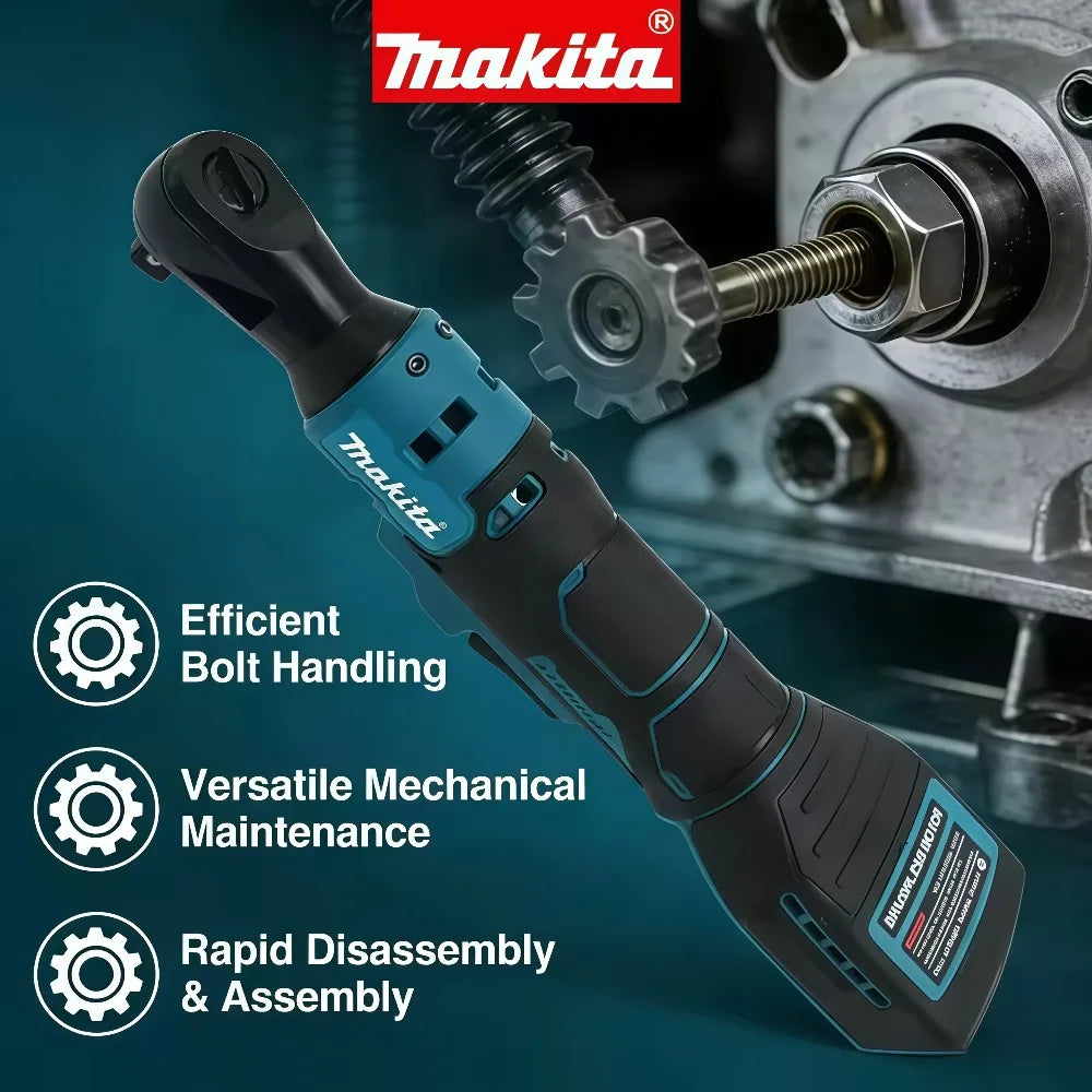 2026 Makita 18V Brushless Right Angle Impact Wrench, Cordless Ratchet Wrench with LED Light & Variable Speed