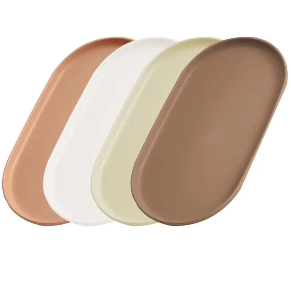 Kitchen Organizer Plastic Dessert Tray Stackable Oval Serving Tray Multi-Function Creative Dish Plate Home