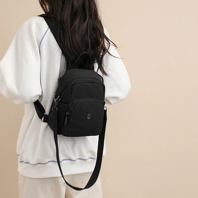 New Women Casual Travel Lightweight Small Backpack With Large Capacity Waterproof Cloth Shoulder Bag and High-end Feel for Girls