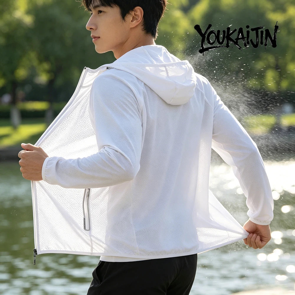Summer New UPF 50+ UV Sun Protection Hoodie Jacket Men Women Lightweight Hiking Outdoor Long Sleeve Fishing Sun Shirt Coat