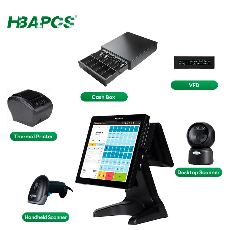 ATV&UTVShop Supermarket Touch Screen Cash Register Pos Device Pos Terminal Pos Machine for Store