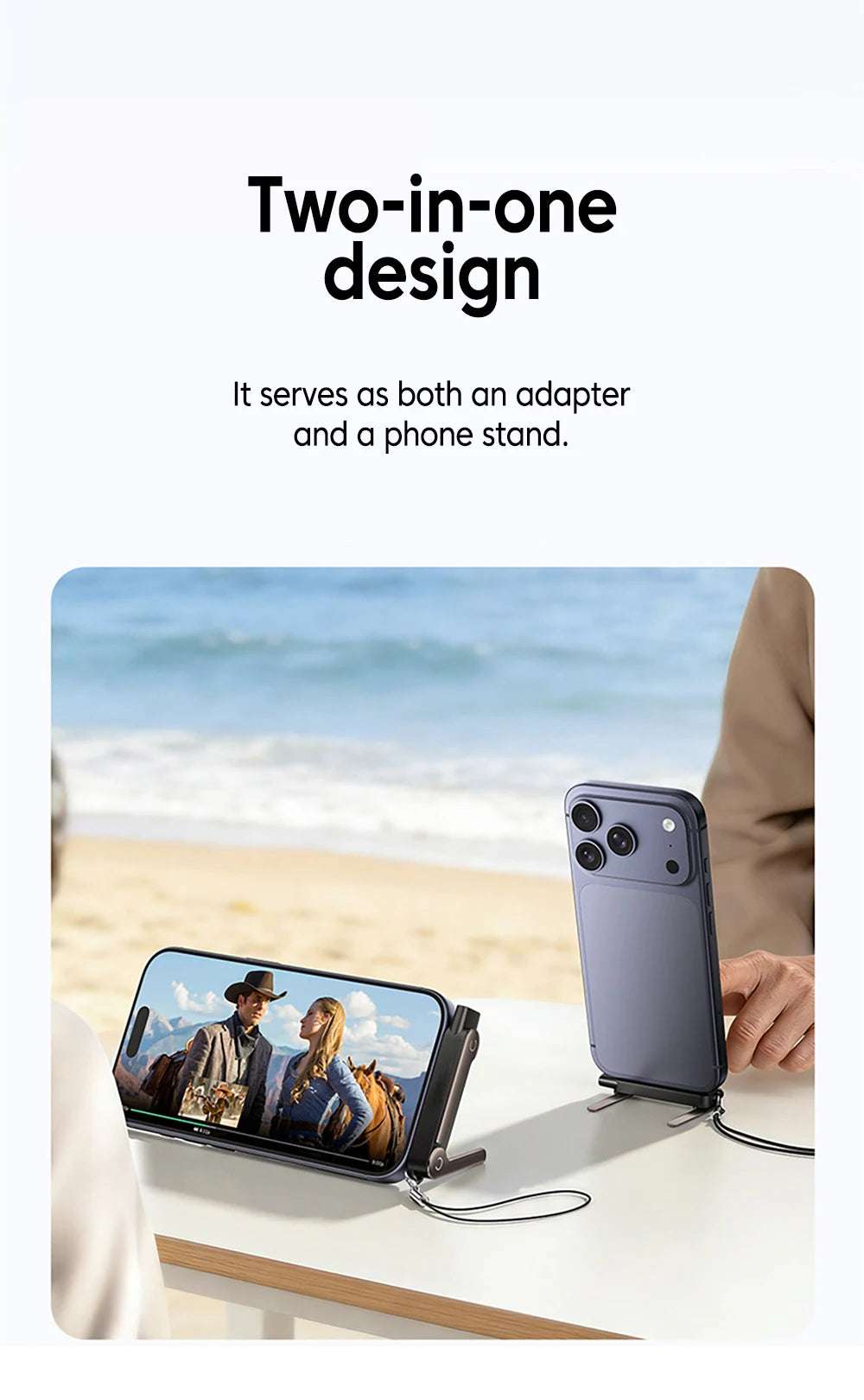 3PCS Type C Phone Charging Bracket Adapter 240W Fast Charging OTG Type-C Male to USB-C Female Converter With foldable Holder