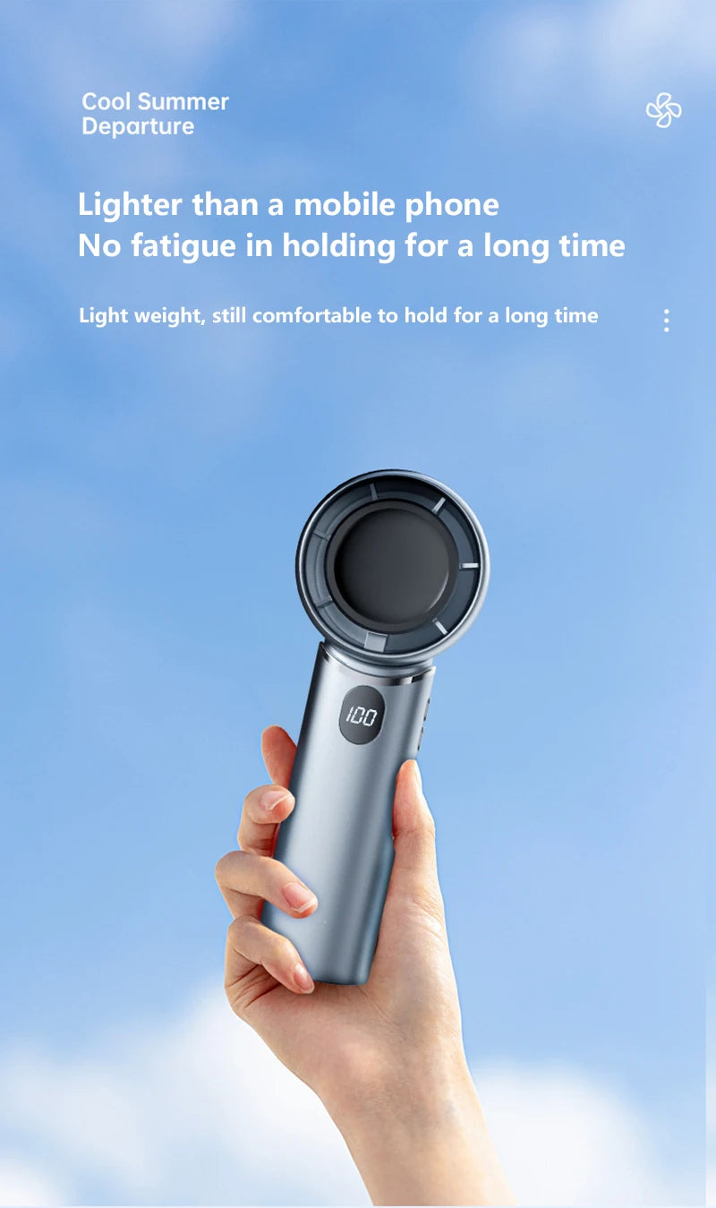 Electric Fan 8000mah Technology Display Wireless Portable Air Circulation Fan Desktop Air Cooling Diffuser Silent Fan Hot