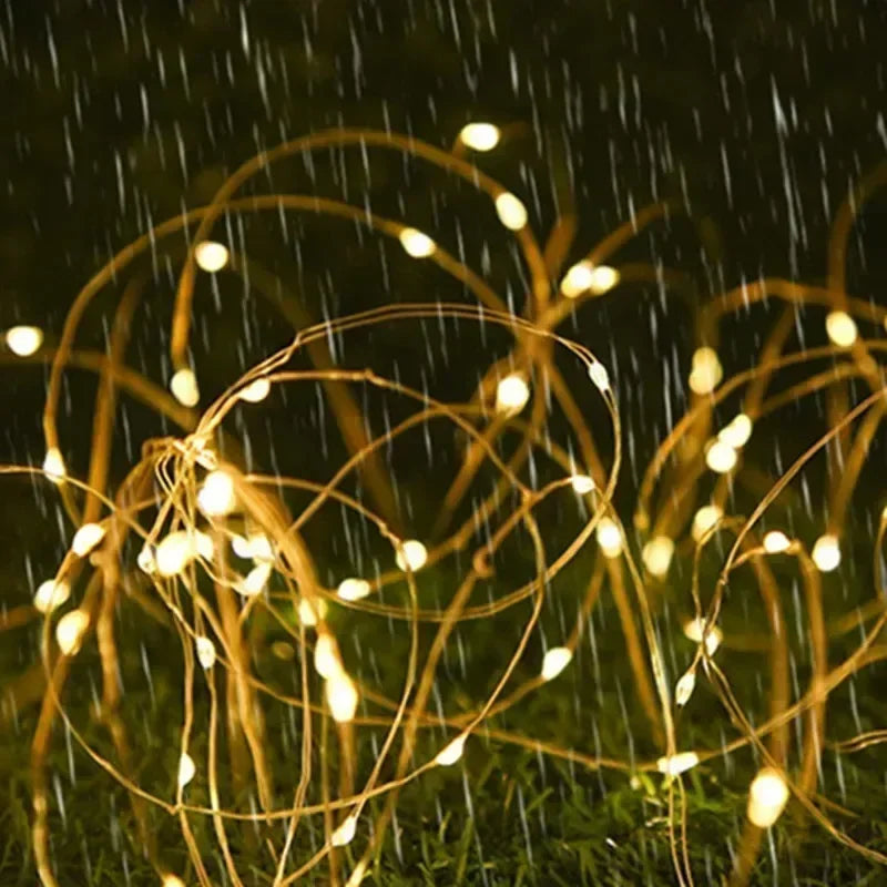 2~30M Ultra Long Solar String Fairy LED Light Outdoor Copper Waterproof Wedding Garland Decoration Garden Lights Party 8 Modes